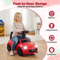Kids Ride On Sliding Toy Mazda Licensed with Under-Seat Storage for Toddlers-Red