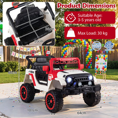 Kids Ride on Truck 12V Electric Toy Vehicle with Remote Control-Red
