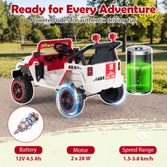 Kids Ride on Truck 12V Electric Toy Vehicle with Remote Control-Red