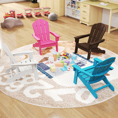Kids Adirondack Chair All-Weather HDPE Toddler Lawn Chair-Turquoise