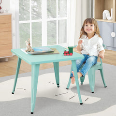 Kids Metal SquareTable With Round Corner-Blue