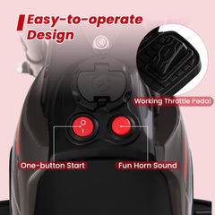 Honda Licensed Kids Ride On Motorbike with Horn Anti-slip Handlebars-Grey
