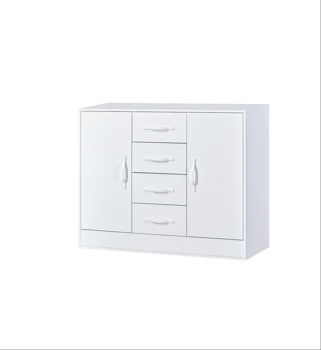 SPACEO Sideboard 120 White / White Handles
