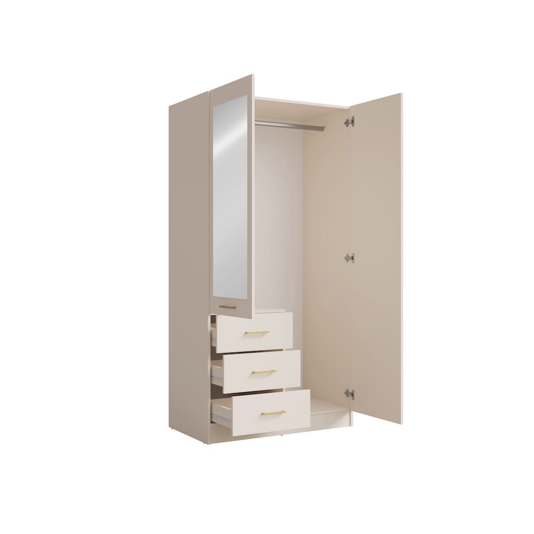 Konso Hinged Door Wardrobe 101cm