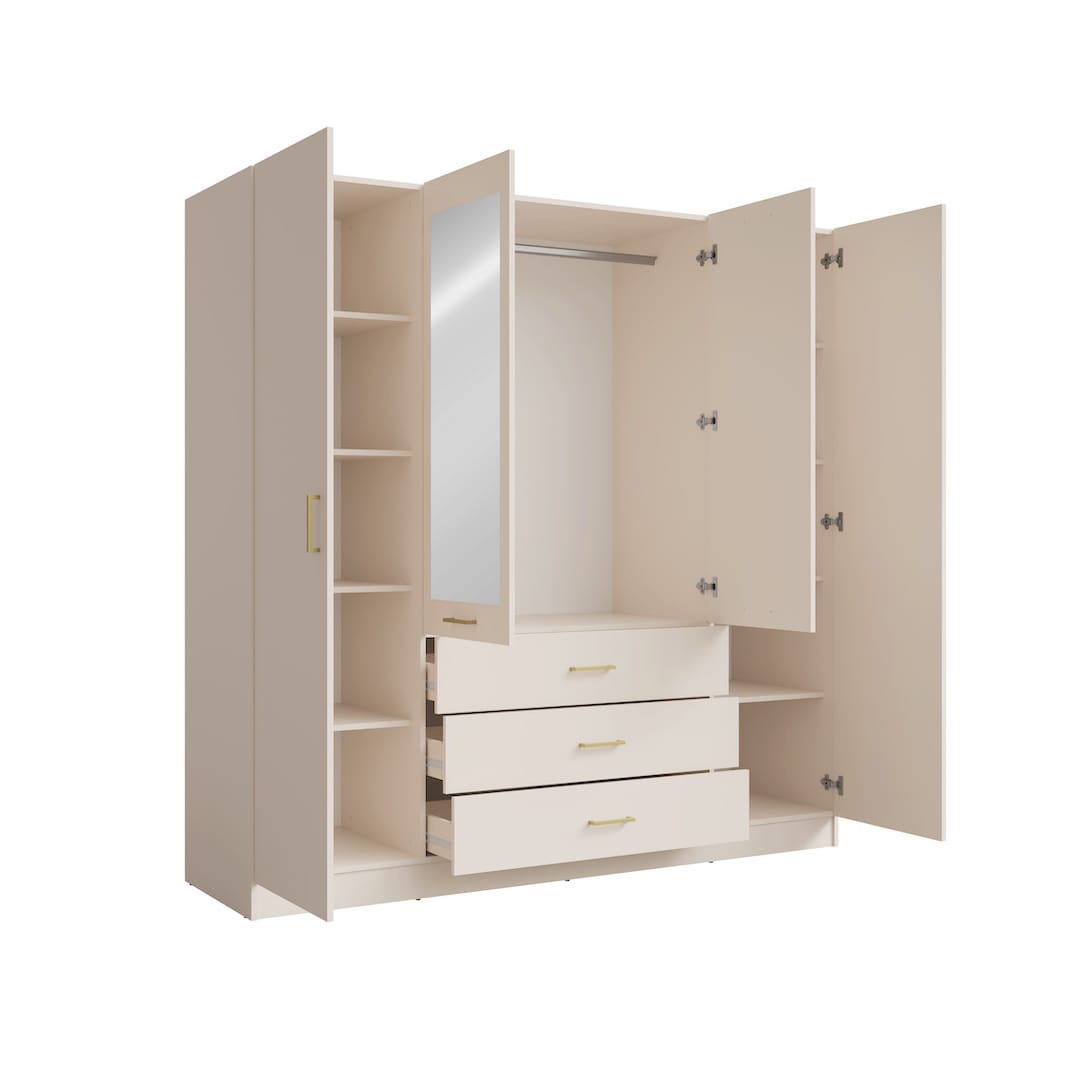 Konso Hinged Door Wardrobe 200cm