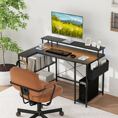 L-Shaped Gaming Desk in Black