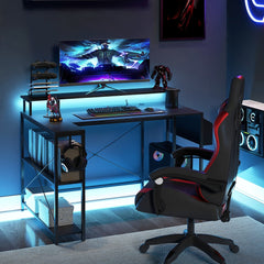 L-Shaped Gaming Desk in Black