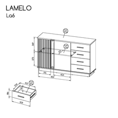 Lamelo LA6 Sideboard Cabinet 141cm