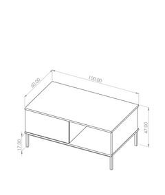 Querty 02 Coffee Table 100cm