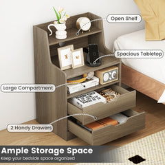 LED Nightstand in Grey