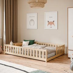 Wooden Single Bed Levi in Pine, image 4