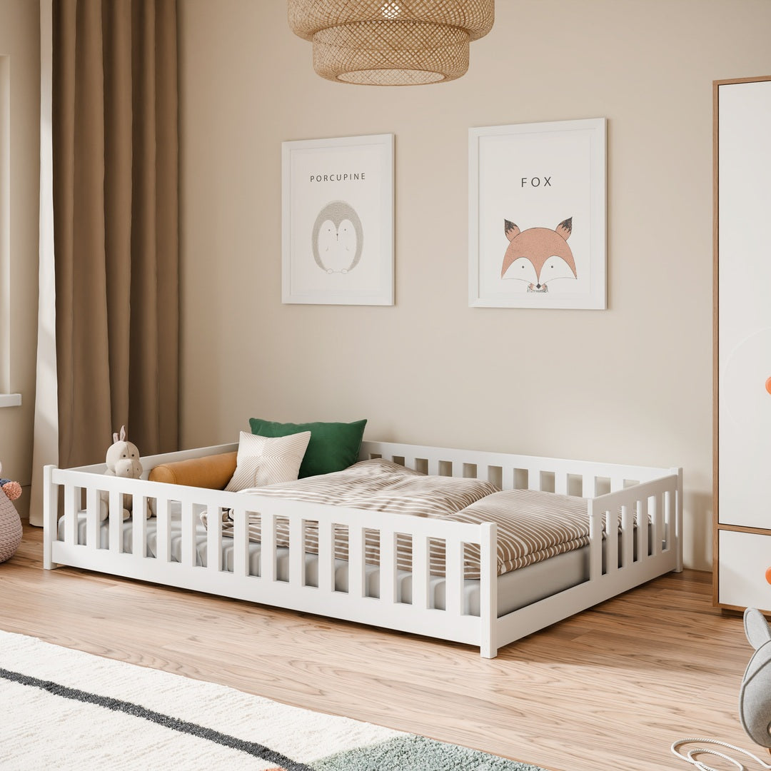 Wooden Single Bed Levi in White, image 3