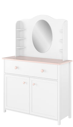 Luna LN-06 Desk Hutch with Mirror 94cm