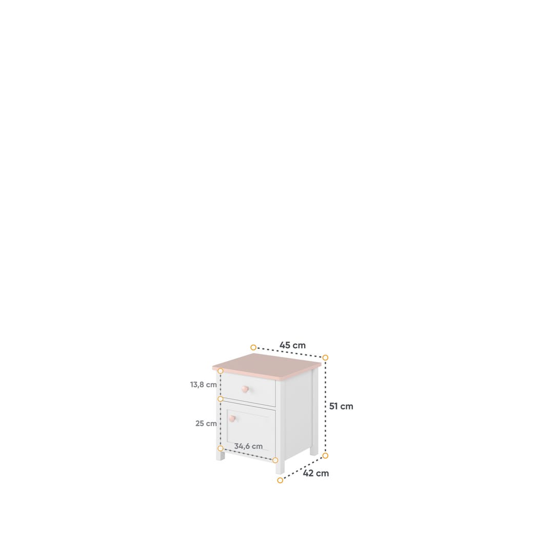 Luna LN-07 Bedside Cabinet 45cm - product image 2