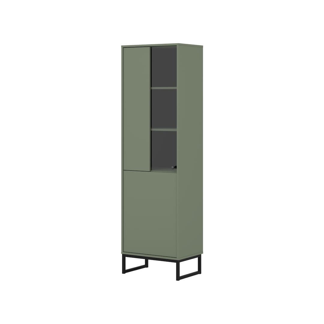 Loft Tall Display Cabinet 53cm in Green, image 31