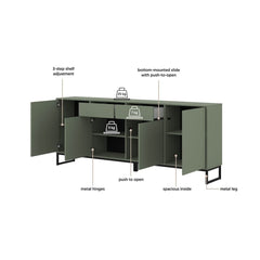 Loft Sideboard Cabinet 209cm, image 28