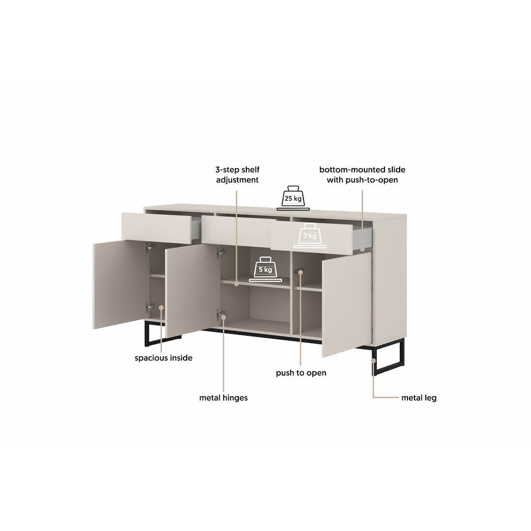 Loft Sideboard Cabinet 157cm, image 6