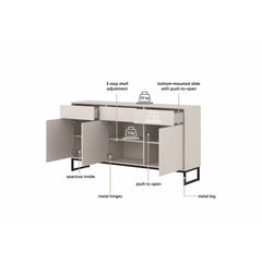 Loft Sideboard Cabinet 157cm, image 6