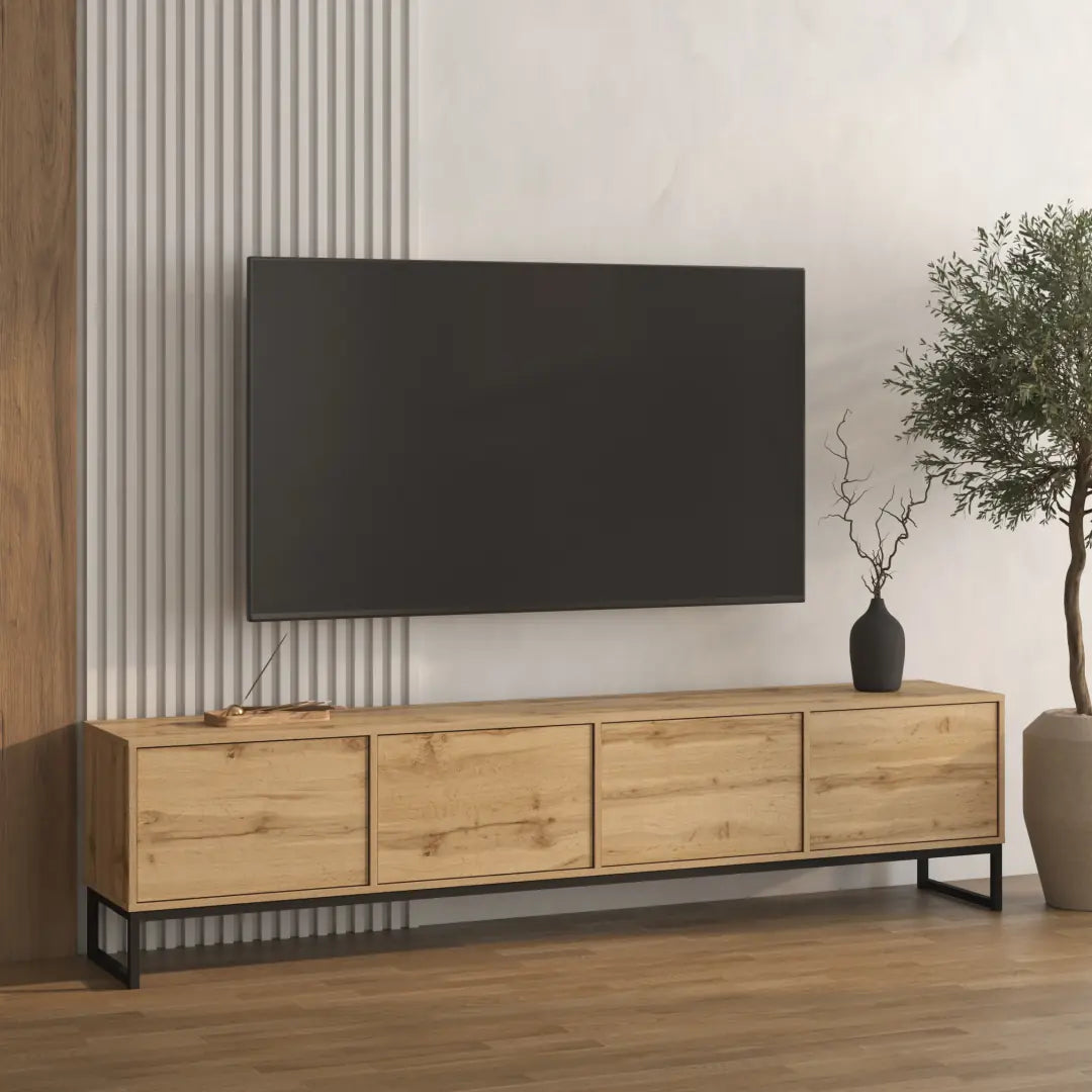 Loft TV Cabinet 209cm in Oak Wotan, image 13