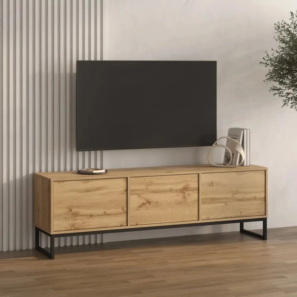 Loft TV Cabinet 157cm in Oak Wotan, image 13