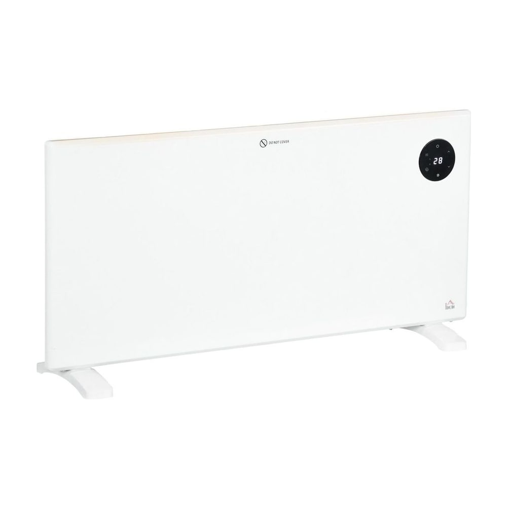 HOMCOM 2000W Electric Convector Heater freestanding on white feet with a digital display on the right