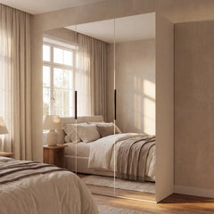 Lumo Hinged Door Wardrobe 150cm in Cashmere, image 24