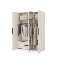 Lumo Hinged Door Wardrobe 150cm in Cashmere, image 23