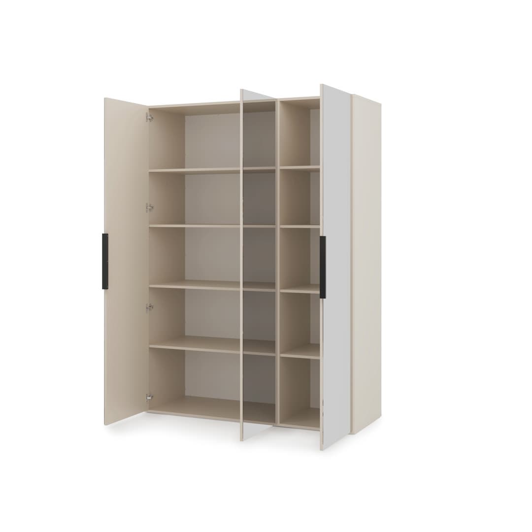 Lumo Hinged Door Wardrobe 150cm in Cashmere, image 31