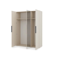 Lumo Hinged Door Wardrobe 150cm in Cashmere, image 5