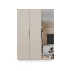Lumo Hinged Door Wardrobe 150cm in Cashmere, image 40