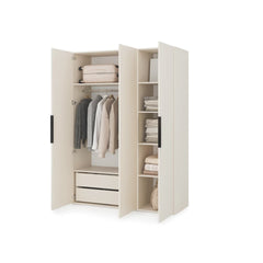 Lumo Hinged Door Wardrobe 150cm in Cashmere, image 52