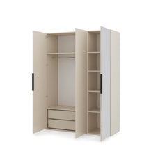 Lumo Hinged Door Wardrobe 150cm in Cashmere, image 58