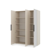 Lumo Hinged Door Wardrobe 150cm in Cashmere, image 60