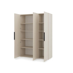 Lumo Hinged Door Wardrobe 150cm in Cashmere, image 61