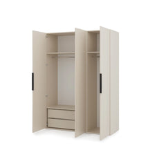 Lumo Hinged Door Wardrobe 150cm in Cashmere, image 64