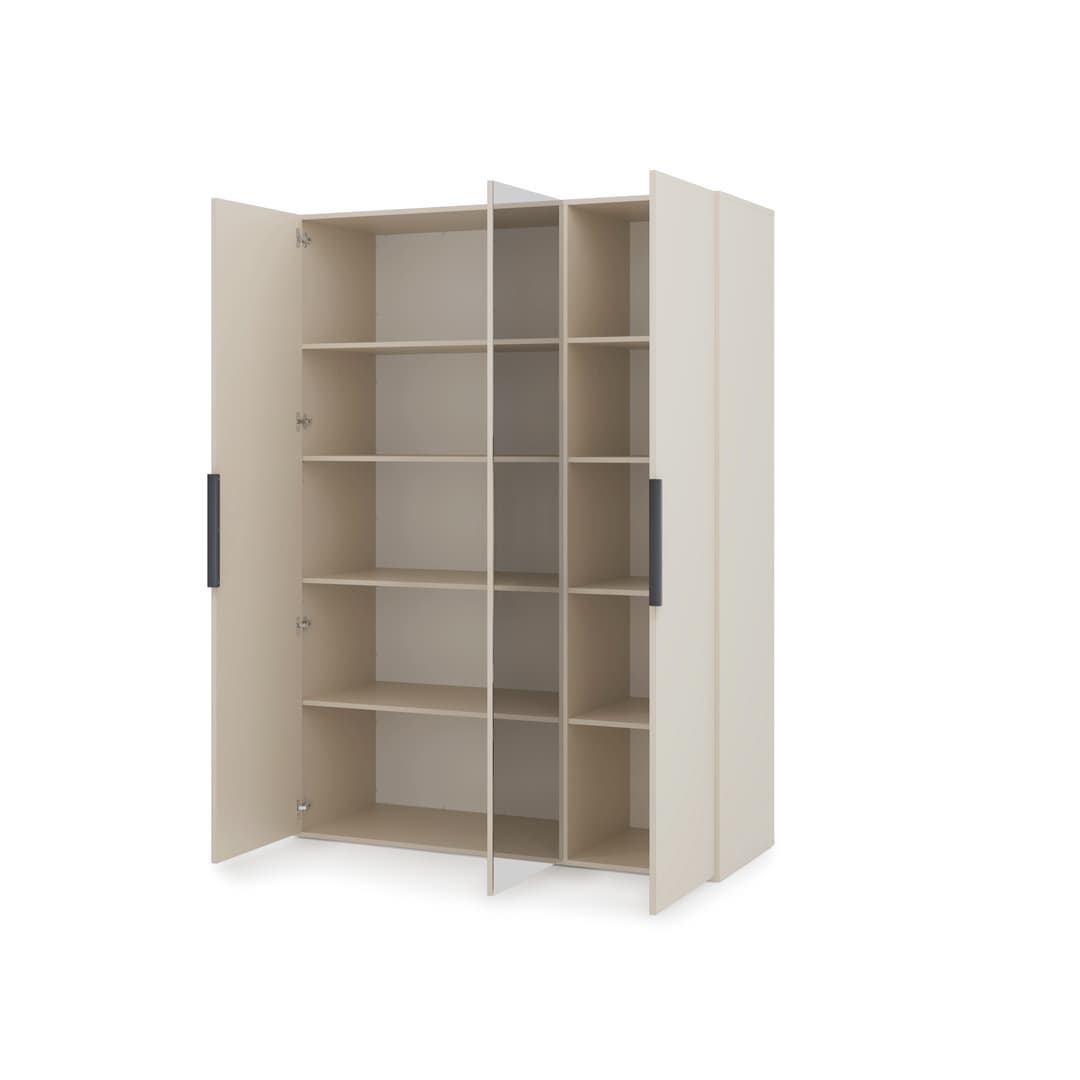 Lumo Hinged Door Wardrobe 150cm in Cashmere, image 10
