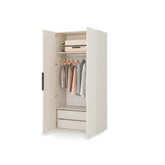Lumo Hinged Door Wardrobe 100cm in Cashmere, image 8