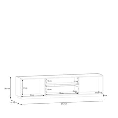 Lewisville TV Cabinet 204cm in Grey, image 8