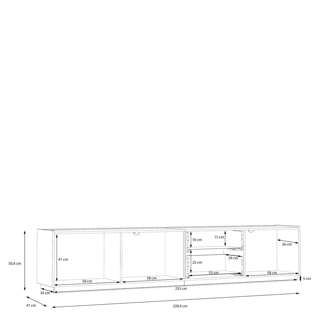 Lewisville TV Cabinet 240cm in Grey, image 10