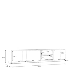 Lewisville TV Cabinet 240cm in Grey, image 10