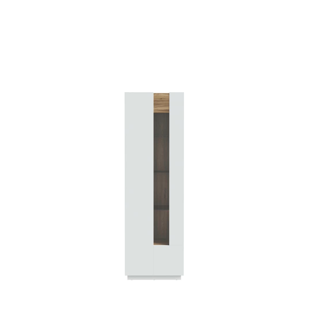 Lewisville Tall Display Cabinet 61cm in Grey, image 4