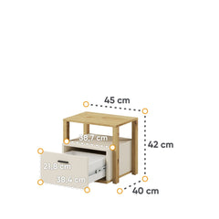 Lenny LY-07 Bedside Table 45cm
