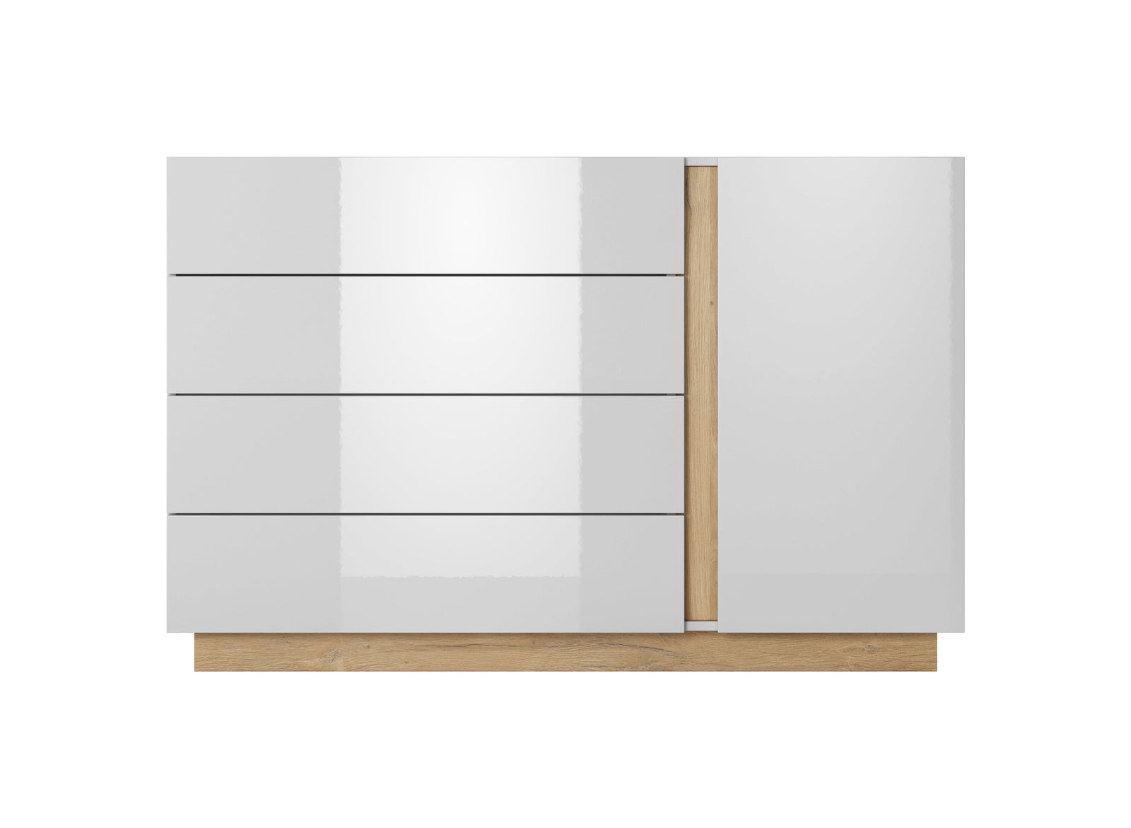 Chest of Drawers D4S ARCO White / White Gloss