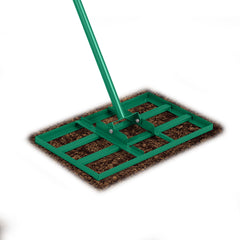 Lawn Leveling Rake Heavy-Duty Metal Levelawn Tool with 43 x 25 cm Plate-Green