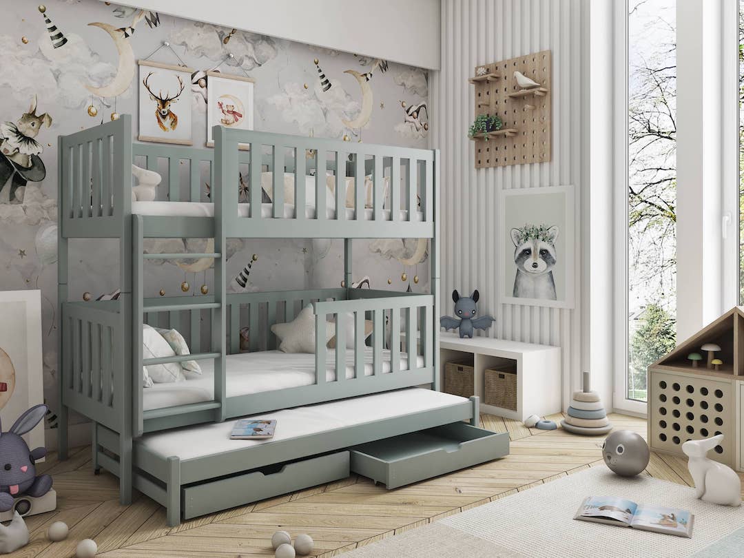 Lea Bunk Bed with Trundle and Storage - product image 2