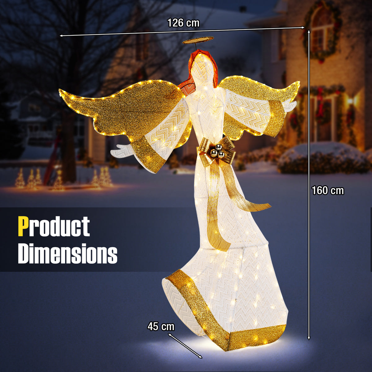 160cm Christmas Lighted Angel