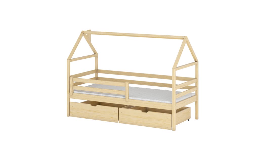 Wooden Single Bed Aaron With Storage