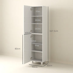 HOMCOM Tall Bathroom Cabinet, Freestanding Bathroom Cabinet with Adjustable Shelves and Double Doors - product image 3
