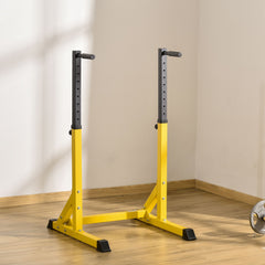 HOMCOM 83.5L x 71.5W x 126H cm Dip Station Chin Up Parallel Bars Pull Up Power Tower Home Gym Workout Bicep Tricep Fitness Equipment Height Adjustable