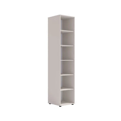 The Maxione MX-08 Bookcase 45cm is a tall narrow white unit with six shelves